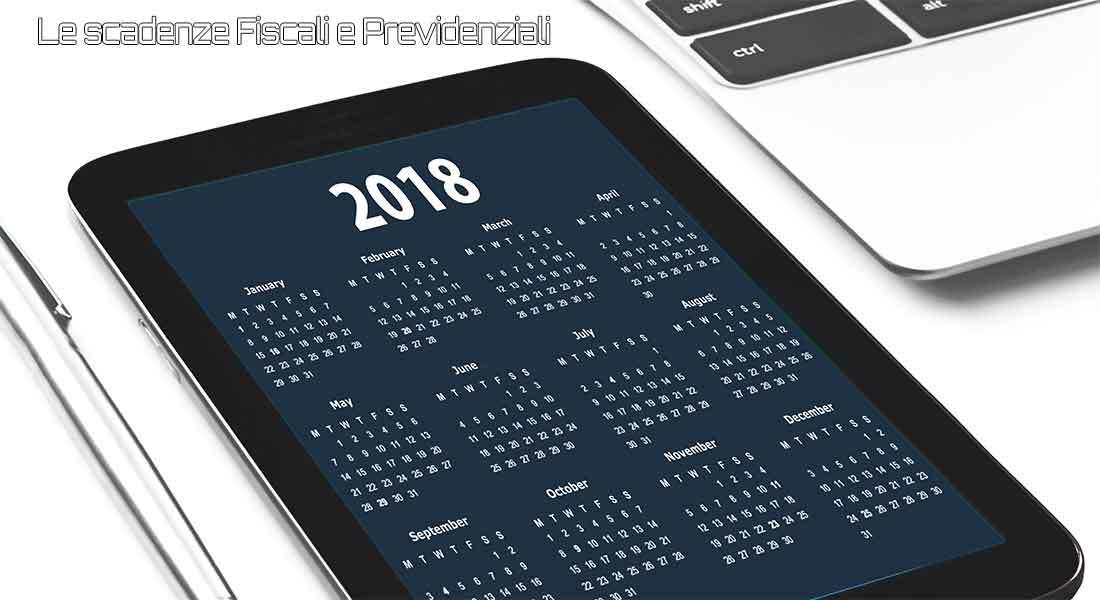 Scadenzari fiscale e previdenziale settembre 2018